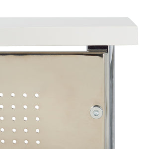 Safavieh Hayden 3-Shelf Standing Desk - Modern White Mdf & Chrome Frame For Stylish Home Office Organization DSK2210A