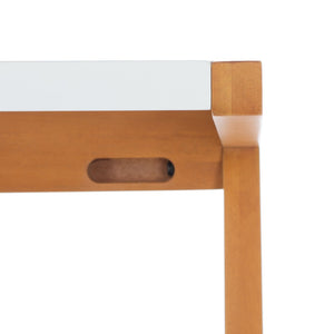 Safavieh Ripley Desk - Industrial Farmhouse Charm With A-Frame Design For Stylish Home Office Workspaces Oak/White DSK5001A