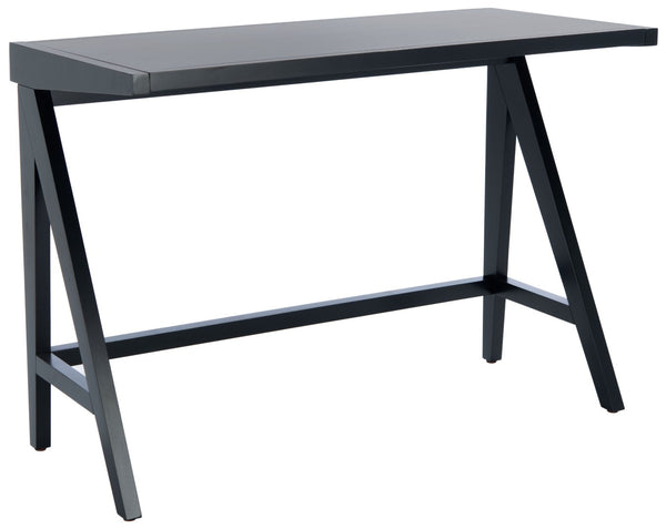 Safavieh Ripley Desk - Industrial Farmhouse Charm With A-Frame Design For Stylish Home Office Workspaces Black DSK5001B
