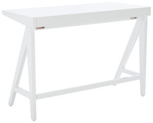 Safavieh Ripley Desk - Industrial Farmhouse Charm With A-Frame Design For Stylish Home Office Workspaces White DSK5001C