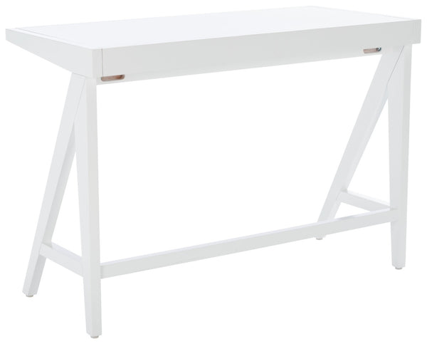 Safavieh Ripley Desk - Industrial Farmhouse Charm With A-Frame Design For Stylish Home Office Workspaces White DSK5001C