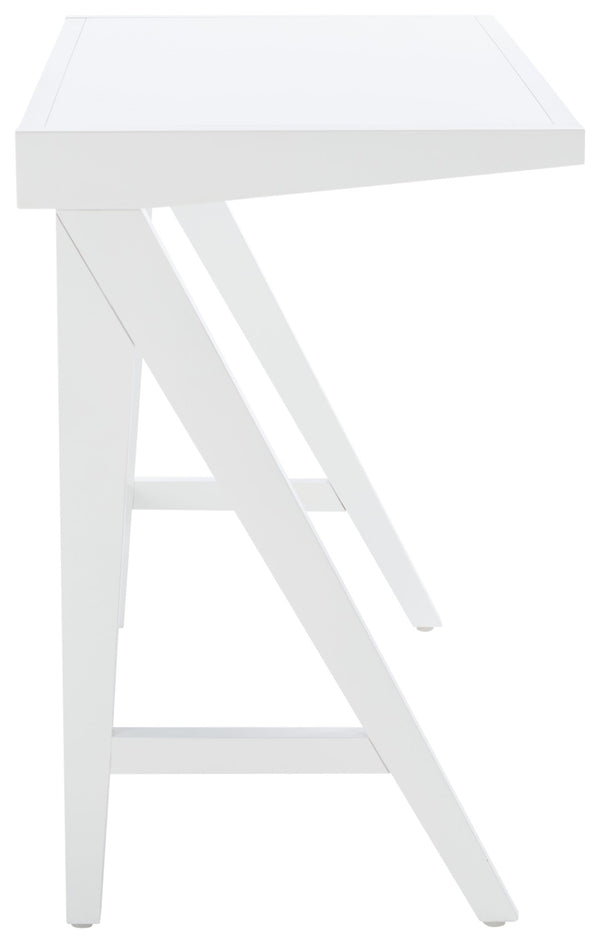 Safavieh Ripley Desk - Industrial Farmhouse Charm With A-Frame Design For Stylish Home Office Workspaces White DSK5001C