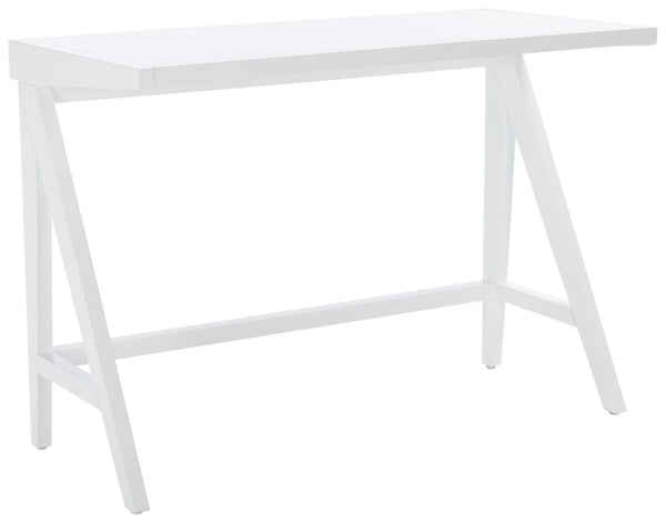 Safavieh Ripley Desk - Industrial Farmhouse Charm With A-Frame Design For Stylish Home Office Workspaces White DSK5001C