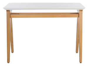 Safavieh Reid Desk - Elegant A-Frame Workspace With Farmhouse Charm And Industrial Style For Every Interior Oak/White DSK5002A