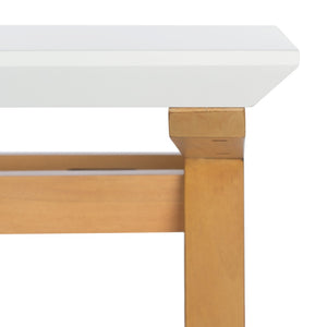 Safavieh Reid Desk - Elegant A-Frame Workspace With Farmhouse Charm And Industrial Style For Every Interior Oak/White DSK5002A