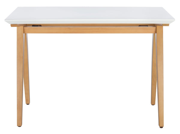 Safavieh Reid Desk - Elegant A-Frame Workspace With Farmhouse Charm And Industrial Style For Every Interior Oak/White DSK5002A