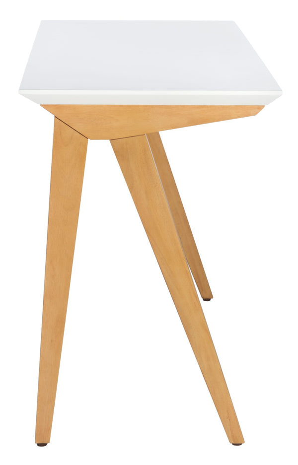 Safavieh Reid Desk - Elegant A-Frame Workspace With Farmhouse Charm And Industrial Style For Every Interior Oak/White DSK5002A