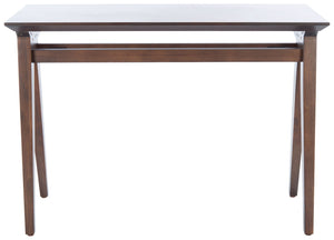 Safavieh Reid Desk - Elegant A-Frame Workspace With Farmhouse Charm And Industrial Style For Every Interior Walnut DSK5002B