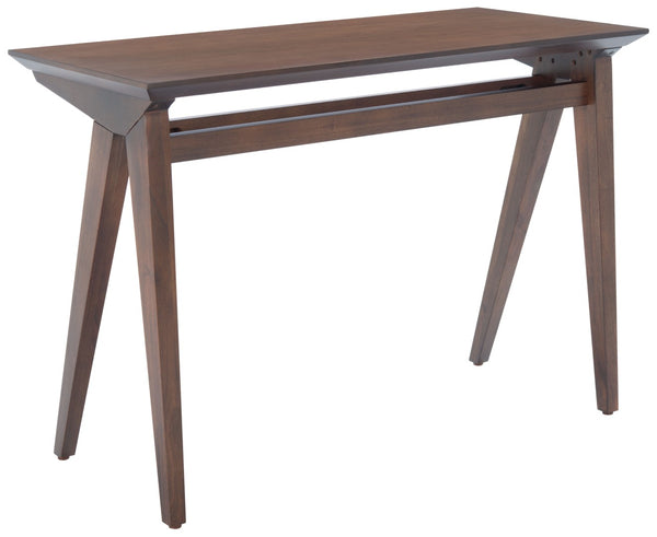 Safavieh Reid Desk - Elegant A-Frame Workspace With Farmhouse Charm And Industrial Style For Every Interior Walnut DSK5002B