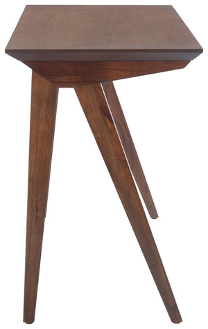 Safavieh Reid Desk - Elegant A-Frame Workspace With Farmhouse Charm And Industrial Style For Every Interior Walnut DSK5002B