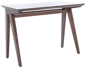 Safavieh Reid Desk - Elegant A-Frame Workspace With Farmhouse Charm And Industrial Style For Every Interior Walnut DSK5002B