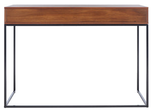 Safavieh Alric Desk - Modern Industrial Home Office Solution With Walnut Finish & Dual Drawer Storage DSK5003A