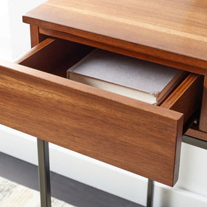 Safavieh Alric Desk - Modern Industrial Home Office Solution With Walnut Finish & Dual Drawer Storage DSK5003A
