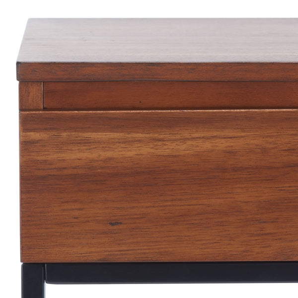 Safavieh Alric Desk - Modern Industrial Home Office Solution With Walnut Finish & Dual Drawer Storage DSK5003A