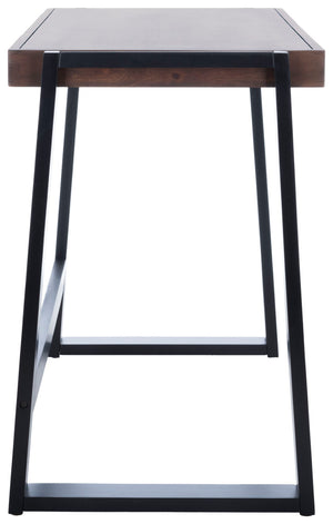 Safavieh Dennings Desk - Stylish Mid-Century Industrial Design With Walnut And Black Finish, Ideal For Workspaces DSK5006A