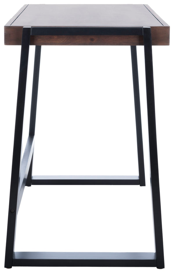 Safavieh Dennings Desk - Stylish Mid-Century Industrial Design With Walnut And Black Finish, Ideal For Workspaces DSK5006A