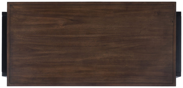 Safavieh Dennings Desk - Stylish Mid-Century Industrial Design With Walnut And Black Finish, Ideal For Workspaces DSK5006A