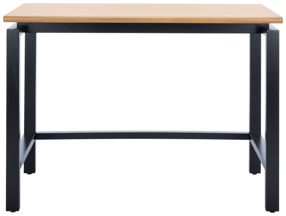 Safavieh Embry Desk - Mid-Century Modern Workspace With Warm Walnut Finish & Urban-Industrial Black Base DSK5007A