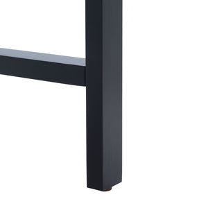 Safavieh Embry Desk - Mid-Century Modern Workspace With Warm Walnut Finish & Urban-Industrial Black Base DSK5007A