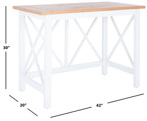 Safavieh Freyr Desk - Charming Farmhouse Style With X-Shaped Accents For Home Office & Compact Spaces DSK5008A