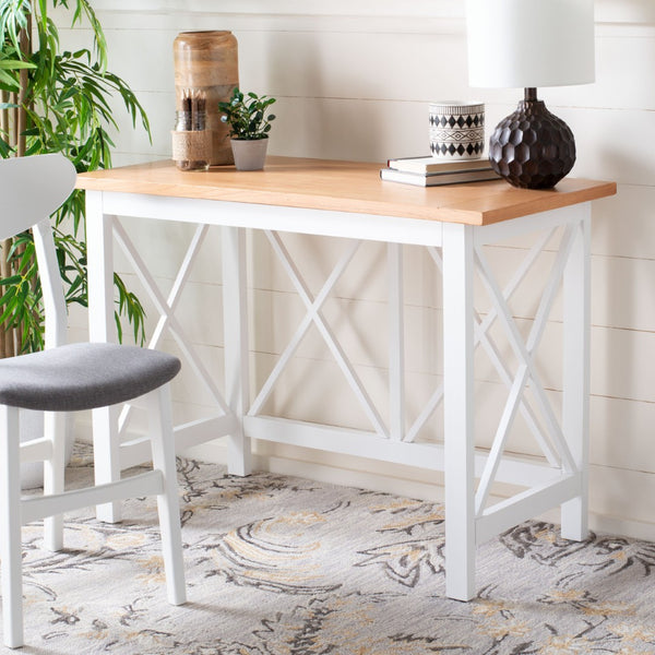 Safavieh Freyr Desk - Charming Farmhouse Style With X-Shaped Accents For Home Office & Compact Spaces DSK5008A
