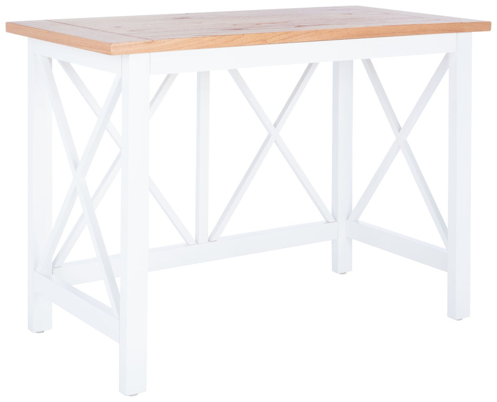 Safavieh Freyr Desk - Charming Farmhouse Style With X-Shaped Accents For Home Office & Compact Spaces DSK5008A
