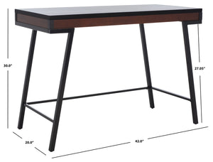 Safavieh Laponte Desk - Mid-Century Modern Elegance With Walnut Accents For Stylish Home Office Spaces DSK5011A
