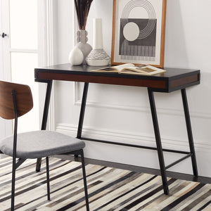 Safavieh Laponte Desk - Mid-Century Modern Elegance With Walnut Accents For Stylish Home Office Spaces DSK5011A
