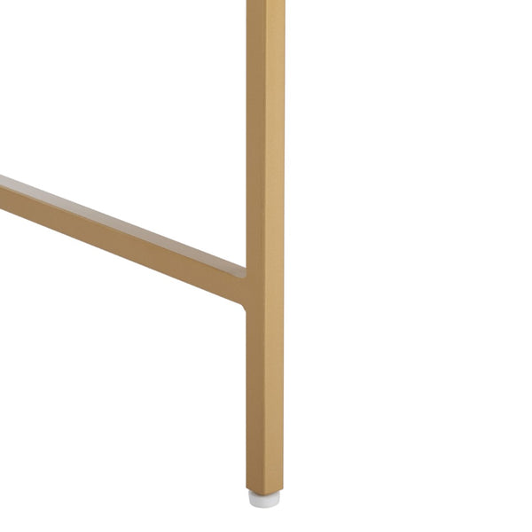 Safavieh Cass Desk - Modern Minimalist White & Gold Accent Table For Stylish Home Offices And Workspaces DSK5015A