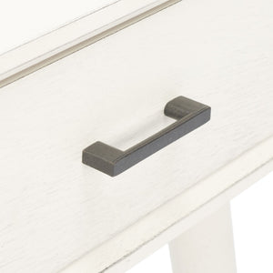 Safavieh Remy Mid-Century Modern Writing Desk With Storage Drawer & Distressed White Finish For Home Office DSK5700A