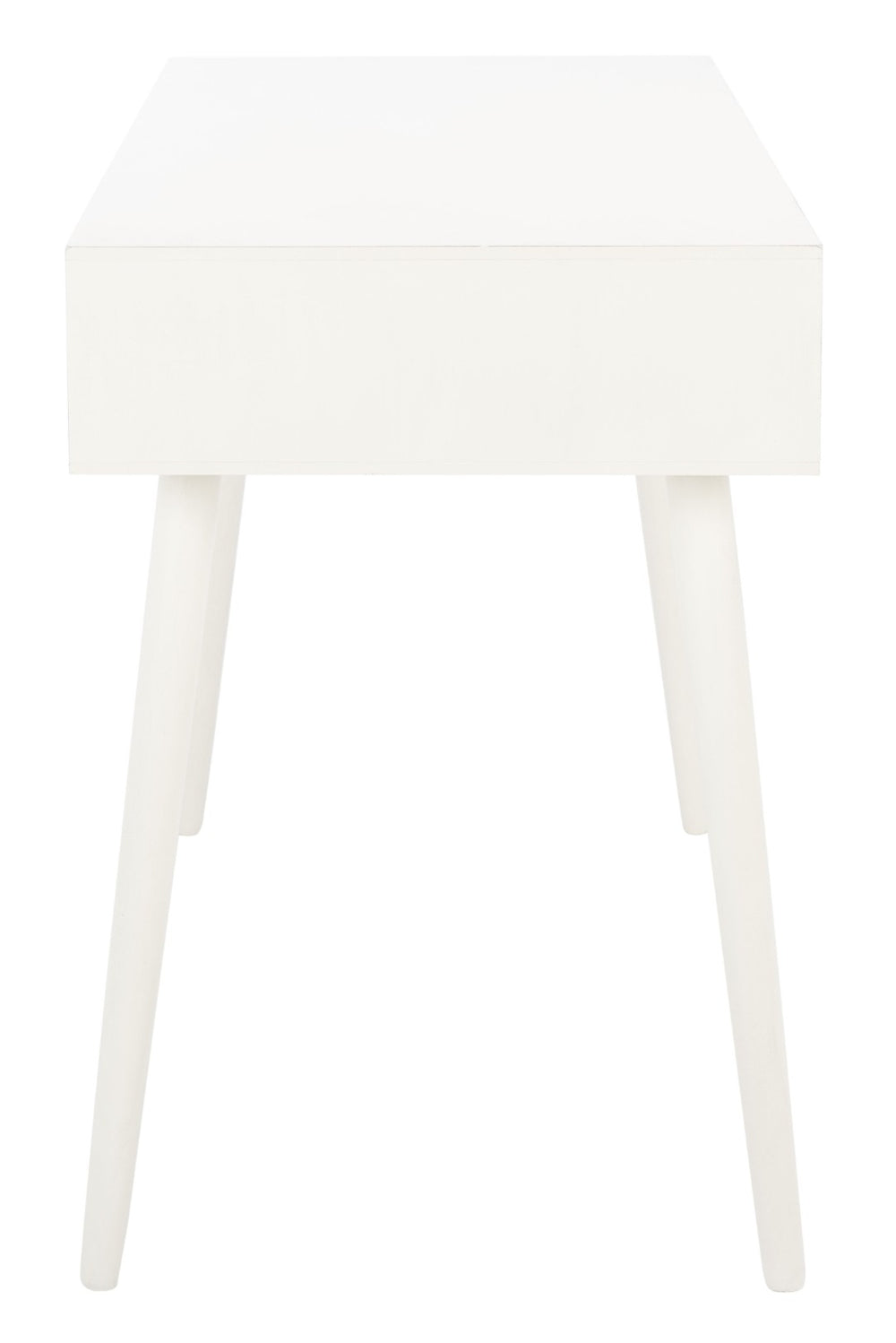 Safavieh Remy Mid-Century Modern Writing Desk With Storage Drawer & Distressed White Finish For Home Office DSK5700A