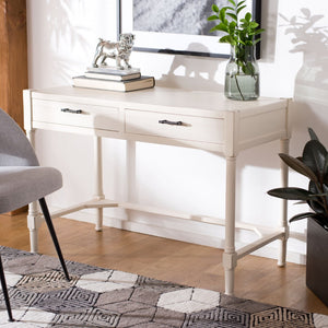 Safavieh Filbert Writing Desk - Timeless Elegance With Open-Frame Design, Practical Storage & Classic Detailing Distressed White DSK5701A