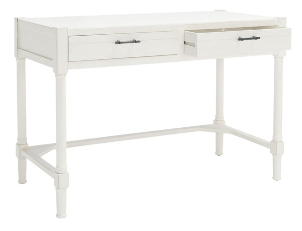 Safavieh Filbert Writing Desk - Timeless Elegance With Open-Frame Design, Practical Storage & Classic Detailing Distressed White DSK5701A