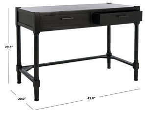 Safavieh Filbert Writing Desk - Timeless Elegance With Open-Frame Design, Practical Storage & Classic Detailing Black DSK5701B