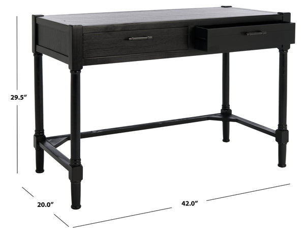 Safavieh Filbert Writing Desk - Timeless Elegance With Open-Frame Design, Practical Storage & Classic Detailing Black DSK5701B