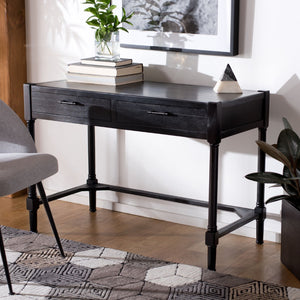 Safavieh Filbert Writing Desk - Timeless Elegance With Open-Frame Design, Practical Storage & Classic Detailing Black DSK5701B