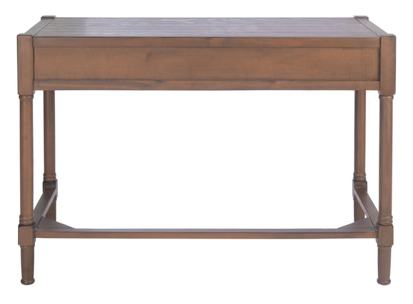 Safavieh Filbert Writing Desk - Timeless Elegance With Open-Frame Design, Practical Storage & Classic Detailing Brown DSK5701C