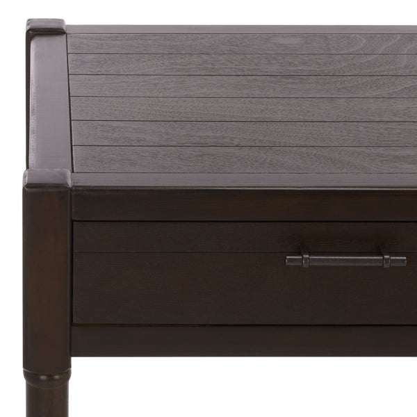 Filbert Writing Desk With Carved Accents And Two Drawers, Space-Saving Open-Frame Desk For Home Office