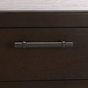 Filbert Writing Desk With Carved Accents And Two Drawers, Space-Saving Open-Frame Desk For Home Office