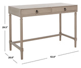 Safavieh Rhyne 2 Drawer Desk Taupe DSK5702C