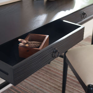 Safavieh Rhyne 2 Drawer Desk - Rustic French Country Style With Sleek Black Finish For Home Office Elegance DSK5702D