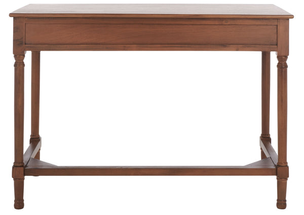 Safavieh Layce Timeless Farmhouse 2-Drawer Desk For Home Office - Stylish Storage & Versatile Functionality Brown DSK5704C