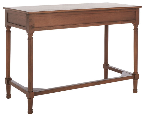 Safavieh Layce Timeless Farmhouse 2-Drawer Desk For Home Office - Stylish Storage & Versatile Functionality Brown DSK5704C