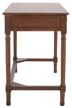 Safavieh Layce Timeless Farmhouse 2-Drawer Desk For Home Office - Stylish Storage & Versatile Functionality Brown DSK5704C