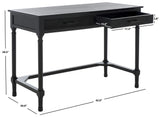 Safavieh Mckinlee 2 Drawer Desk Black 42" x 20" x 29.5"