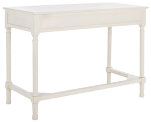 Safavieh Ryleigh 2 Drawer Desk - Timeless Old World Charm Meets Modern Functionality For Your Workspace Distressed White DSK5706A