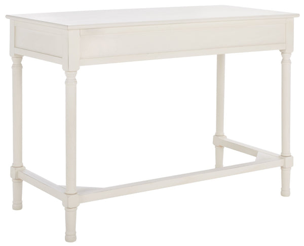 Safavieh Ryleigh 2 Drawer Desk - Timeless Old World Charm Meets Modern Functionality For Your Workspace Distressed White DSK5706A