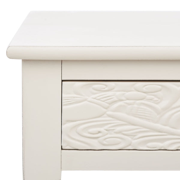 Safavieh Ryleigh 2 Drawer Desk - Timeless Old World Charm Meets Modern Functionality For Your Workspace Distressed White DSK5706A