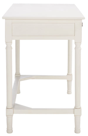 Safavieh Ryleigh 2 Drawer Desk - Timeless Old World Charm Meets Modern Functionality For Your Workspace Distressed White DSK5706A