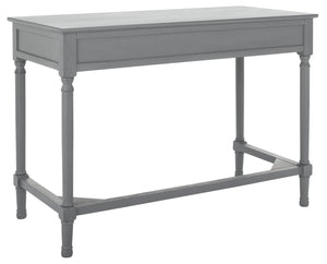 Safavieh Ryleigh 2 Drawer Desk - Timeless Old World Charm Meets Modern Functionality For Your Workspace Distressed Grey DSK5706B